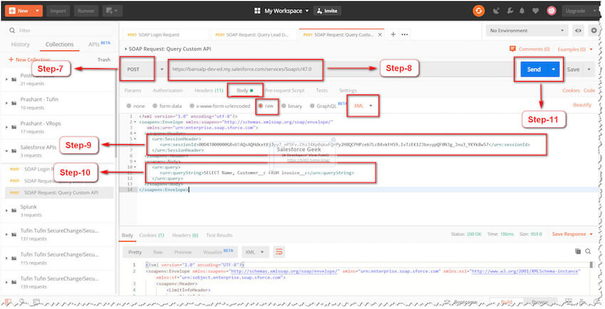 POST Request With SOQL Query Envelope